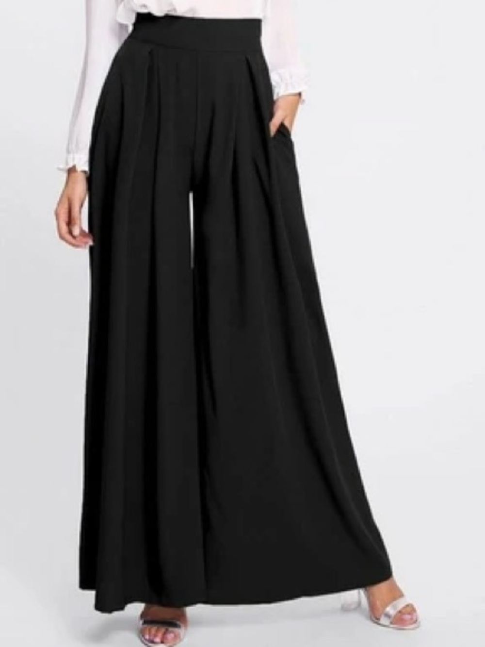 J.Crew Collection NWT Super Wide Leg Black Palazzo Pants Size 4